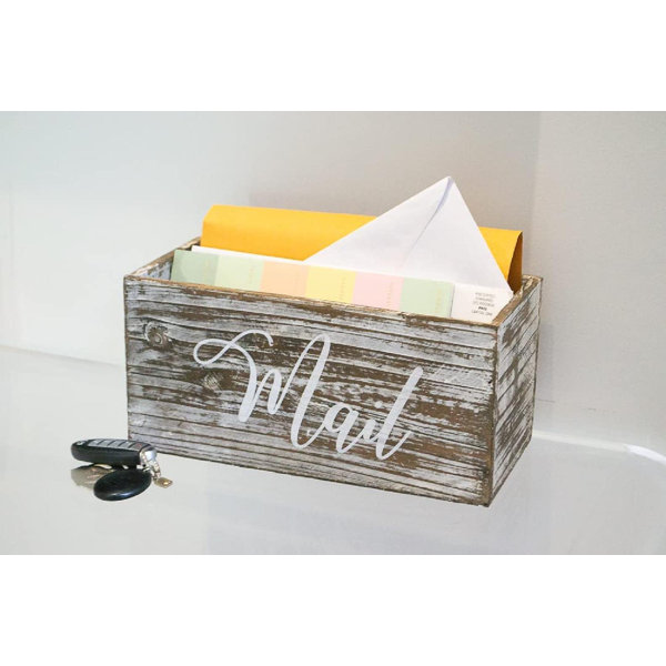 Gracie Oaks Mail Organizer Countertop Mail Storage Organizer Mailbox